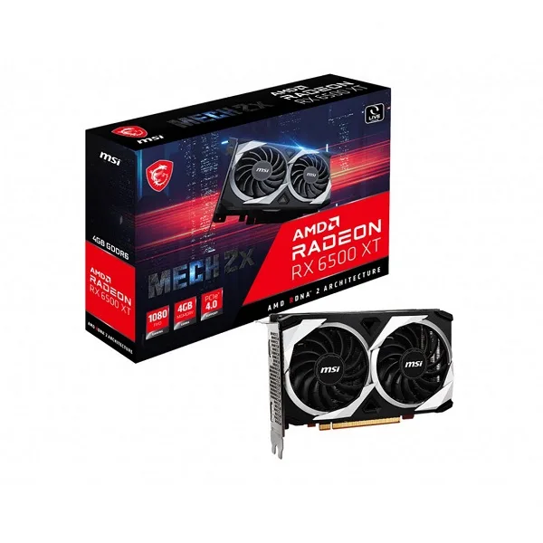 کارت گرافیک ام اس آی MSI RX 6500 XT MECH 2X 4G کارت گرافیک ام اس آی MSI RX 6500 XT MECH 2X 4G