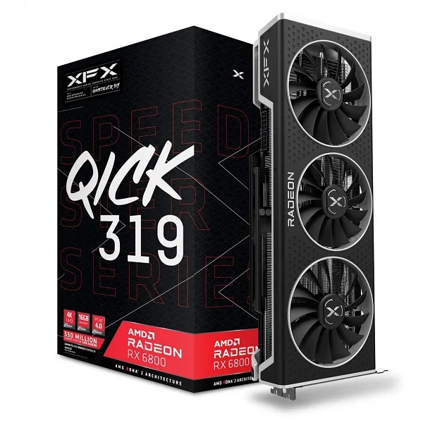 کارت گرافیک ایکس اف ایکس XFX Speedster Qick 319 Radeon RX 6800 16G کارت گرافیک ایکس اف ایکس XFX Speedster Qick 319 Radeon RX 6800 16G