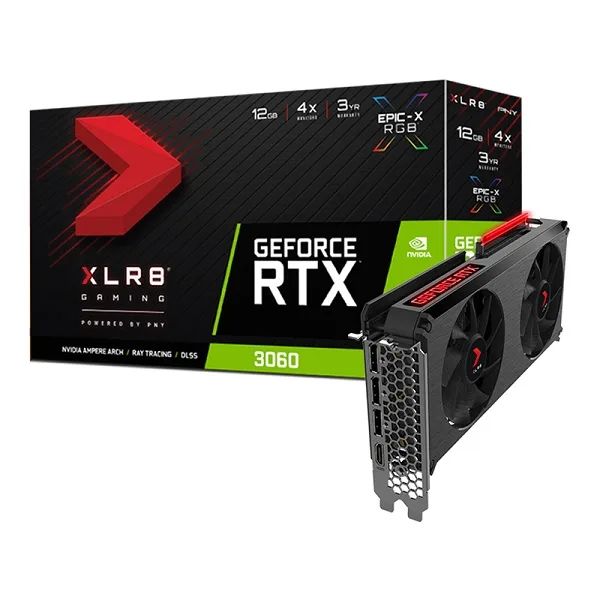 کارت گرافیک پی ان وای PNY RTX 3060 12GB XLR8 Gaming کارت گرافیک پی ان وای PNY RTX 3060 12GB XLR8 Gaming