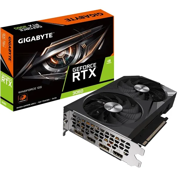 کارت گرافیک گیگابایت GIGABYTE RTX 3060 WINDFORCE 12G کارت گرافیک گیگابایت GIGABYTE RTX 3060 WINDFORCE 12G