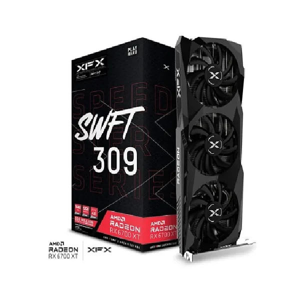 کارت گرافیک ایکس اف ایکس XFX SWFT 309 RX 6700 XT 12G کارت گرافیک ایکس اف ایکس XFX SWFT 309 RX 6700 XT 12G