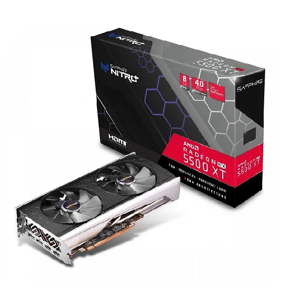 کارت گرافیک استوک سافایر Sapphire Nitro+ RX 5500 XT 8GB کارت گرافیک استوک سافایر Sapphire Nitro+ RX 5500 XT 8GB