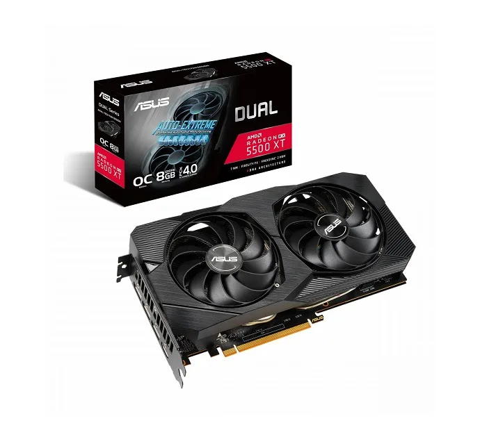 کارت گرافیک استوک ایسوس ASUS DUAL RX 5500 XT O8G EVO کارت گرافیک استوک ایسوس ASUS DUAL RX 5500 XT O8G EVO