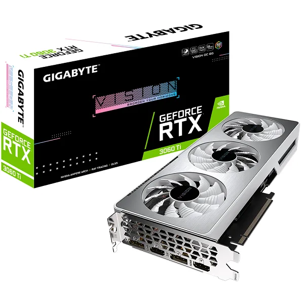 کارت گرافیک استوک گیگابایت GIGABYTE RTX 3060 TI VISION OC 8G کارت گرافیک استوک گیگابایت GIGABYTE RTX 3060 TI VISION OC 8G