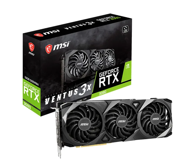 کارت گرافیک استوک ام اس ای MSI GeForce RTX 3080 VENTUS 3X 10G کارت گرافیک استوک ام اس ای MSI GeForce RTX 3080 VENTUS 3X 10G