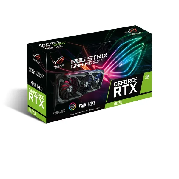کارت گرافیک استوک ایسوس ASUS RTX 3070 ROG Strix black OC 8GB