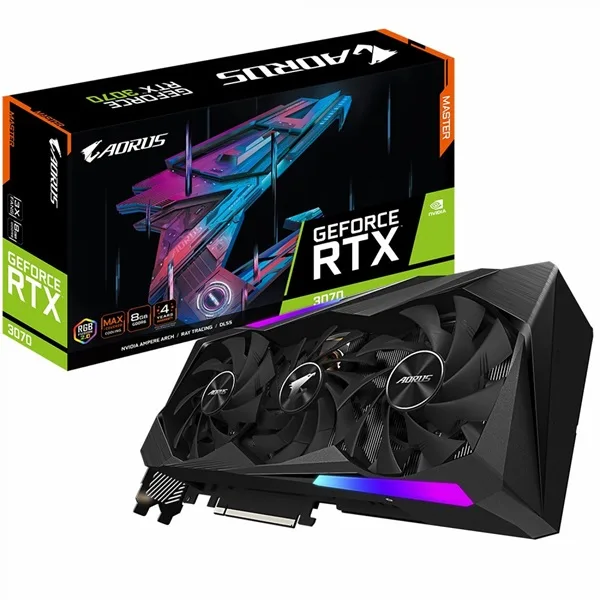 کارت گرافیک استوک گیگابایت GIGABYTE AORUS RTX 3070 MASTER 8G کارت گرافیک استوک گیگابایت GIGABYTE AORUS RTX 3070 MASTER 8G