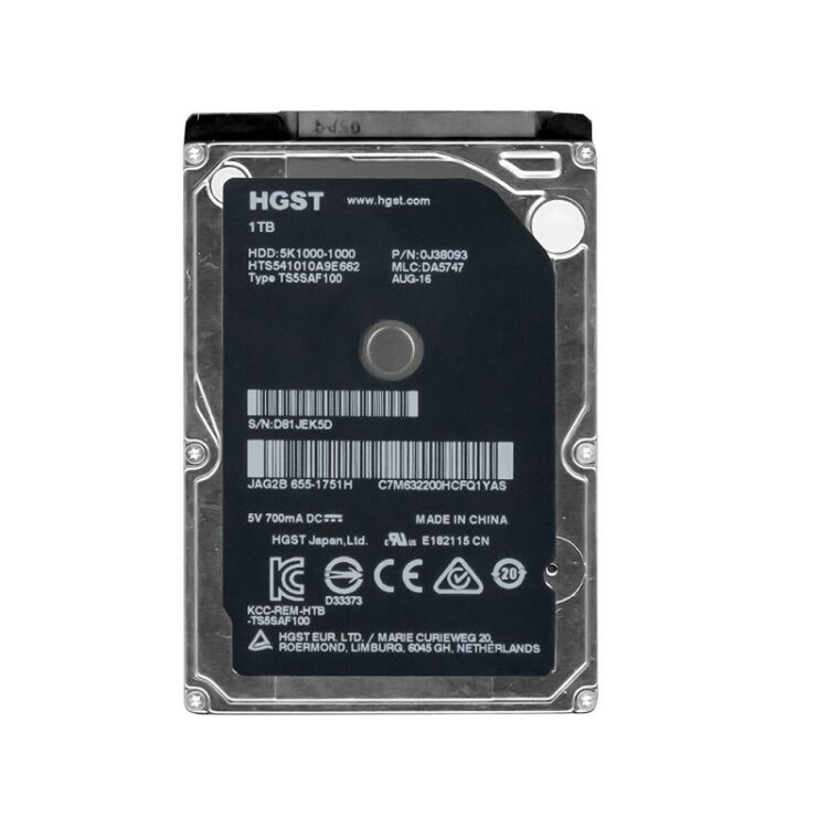 هارد استوک لپ تاپ HGST 2.5 ظرفیت 1 ترابایت