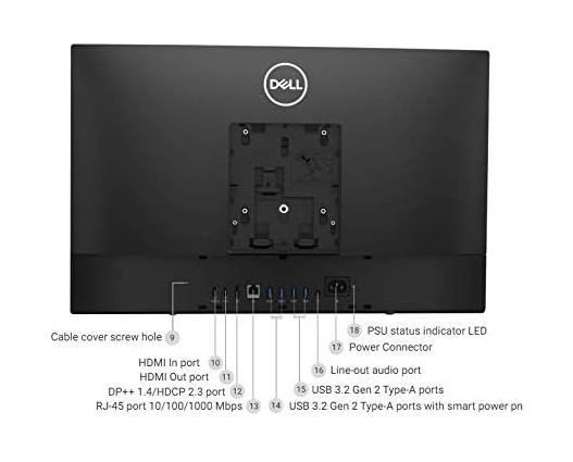 آل این وان استوک دل Dell OptiPlex 7480 پردازنده i7 نسل 10