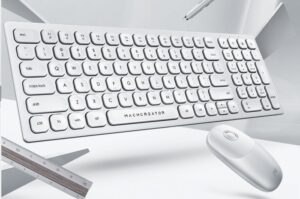 کیبورد و ماوس بی سیم سفید Machenike ck1