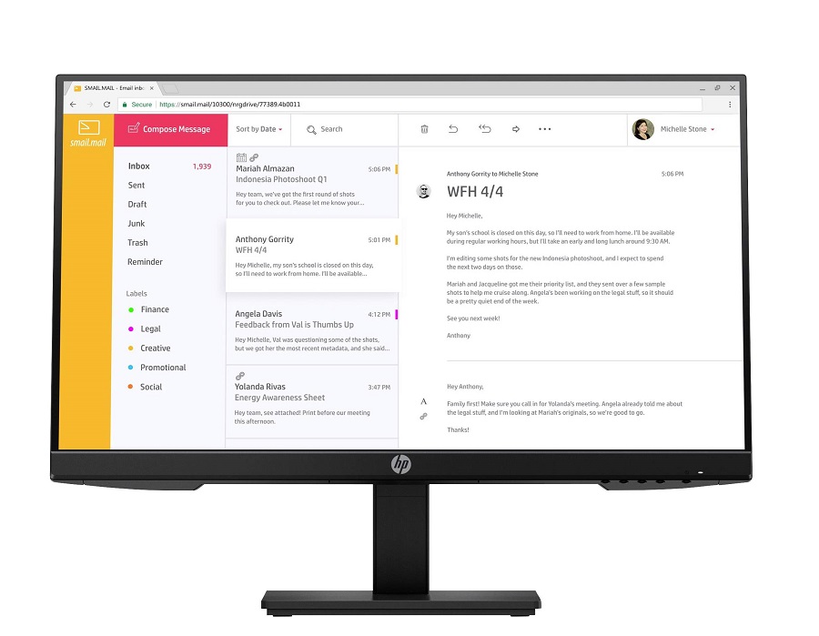 مانیتور استوک اچ پی فریم لس 24 اینچ HP P24h G4