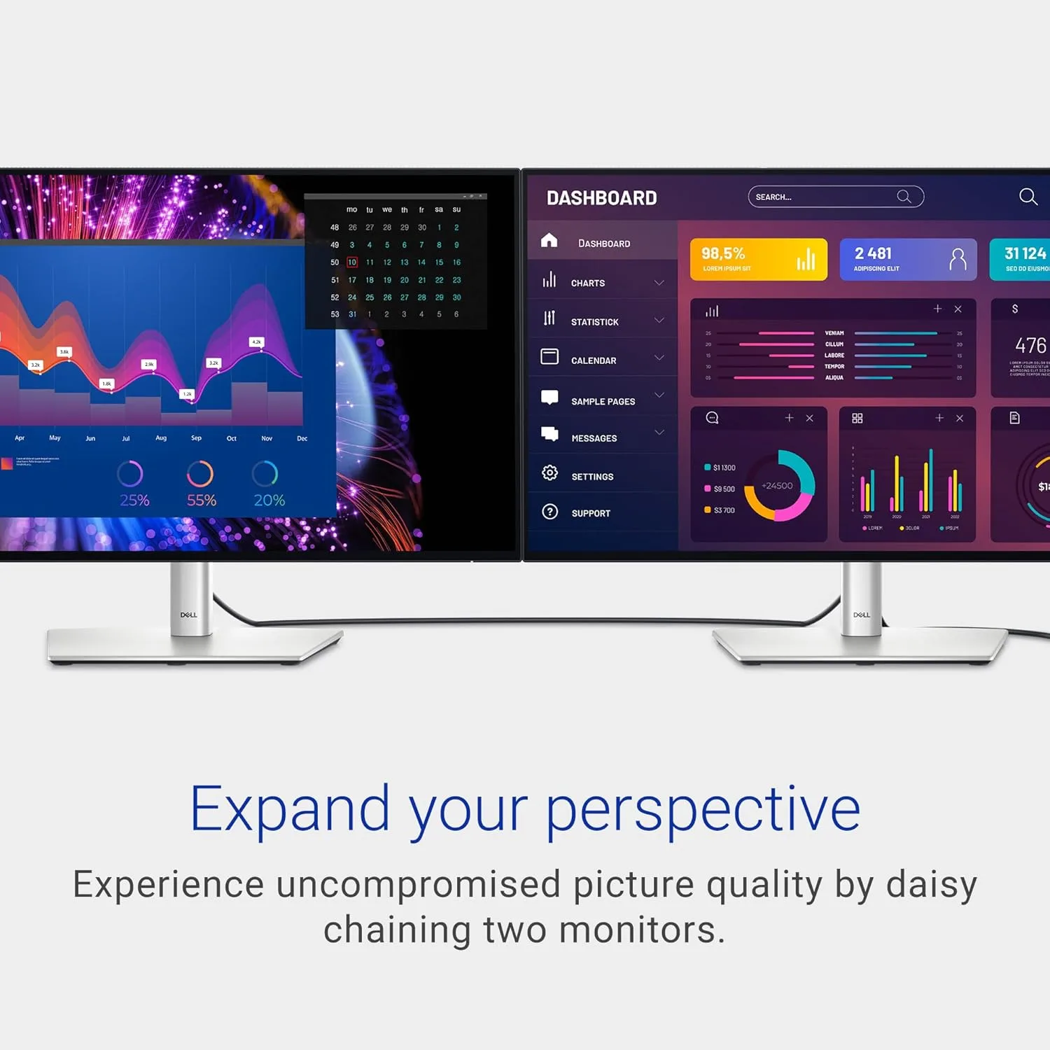 مانیتور استوک دل 27 اینچ Dell UltraSharp U2724DE
