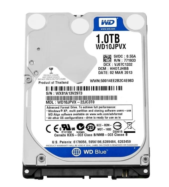 هارد استوک اینترنال WD10JPVX 2.5 ظرفیت 1 ترابایت